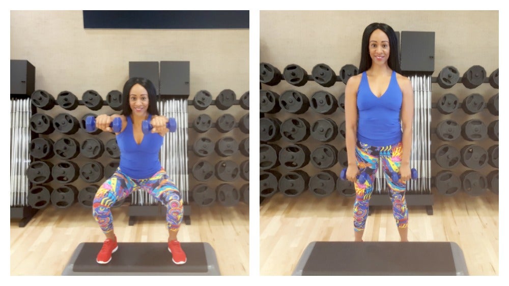 jump squat with front raise None