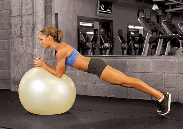 Stability-Ball-Plank Stability ball plank for a tighter core and abs