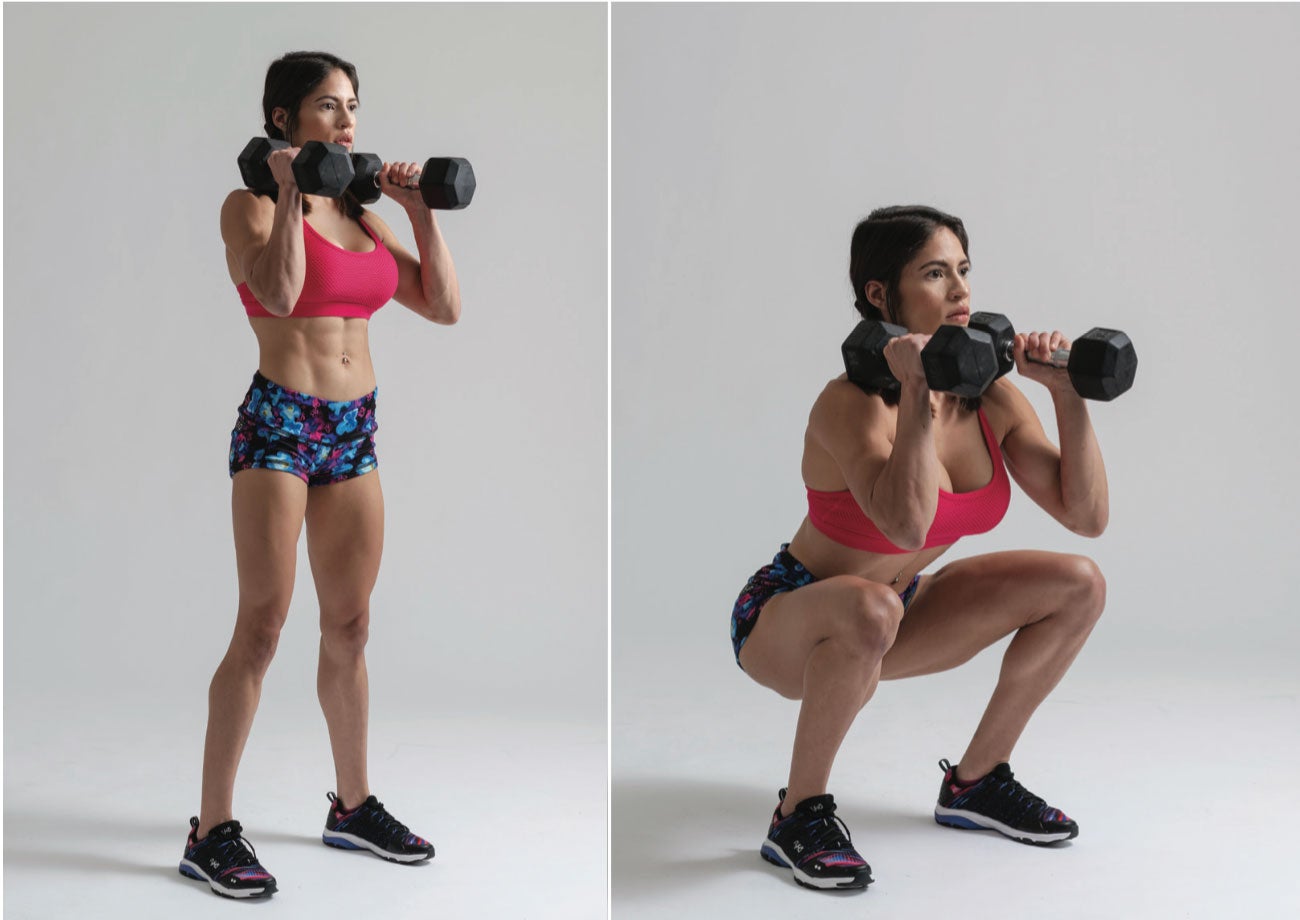 Dumbbell-Squat Dumbbell Front Squat