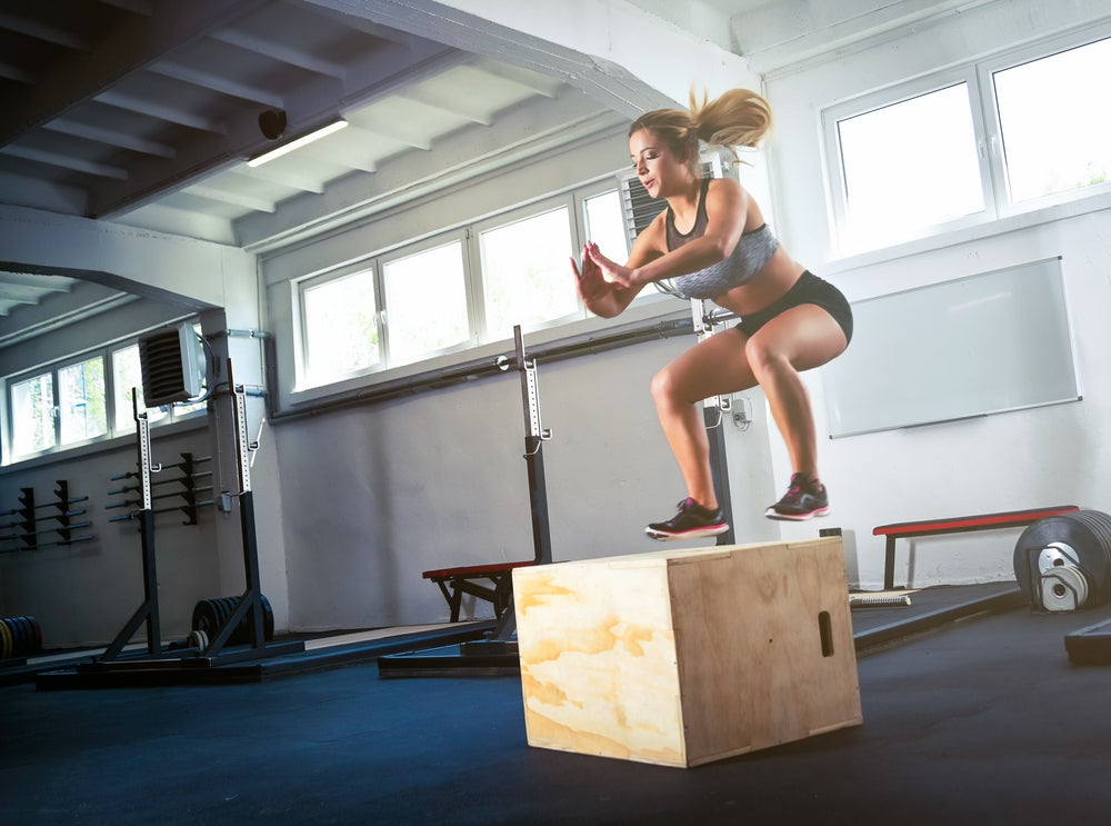 box jump burpee None