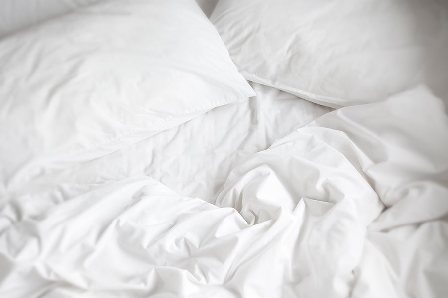 Bed Empty Slept-In Bed