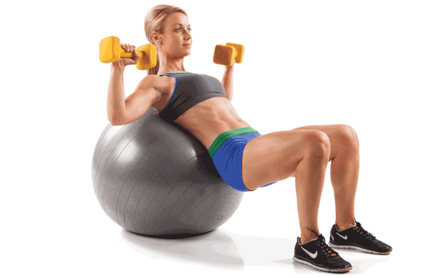 Image placeholder title Piston Stability-Ball Incline Chest Press GIF