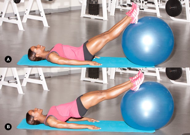 Image placeholder title Stability-Ball Bridge with Leg Circles