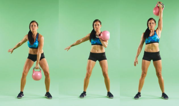 Kettlebell-Hang-Clean-and-Push-Press None