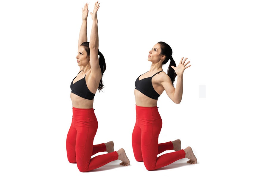 Stretch 4 Kneeling Cactus Arms and Backbend Stretch