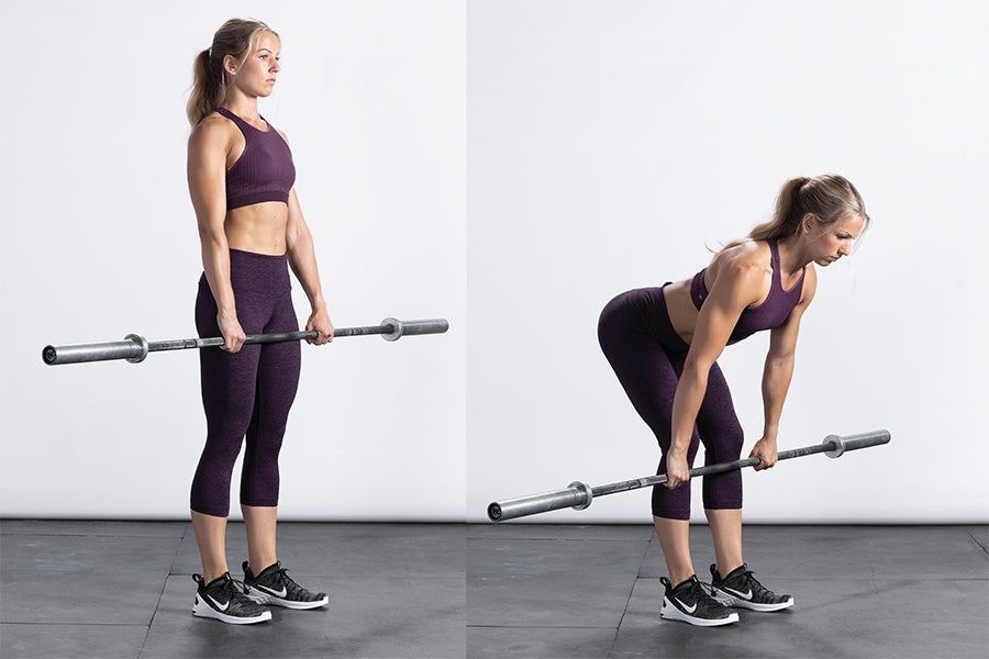 Hinge Deadlift with barbell