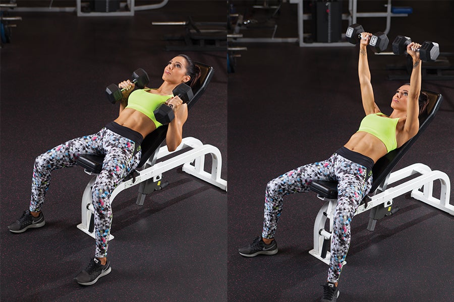 Dumbbell Incline Bench Press Dumbbell Incline Bench Press