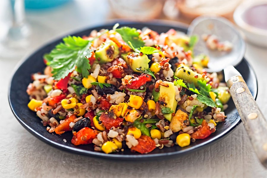 Quinoa Quinoa chili salad for metabolism