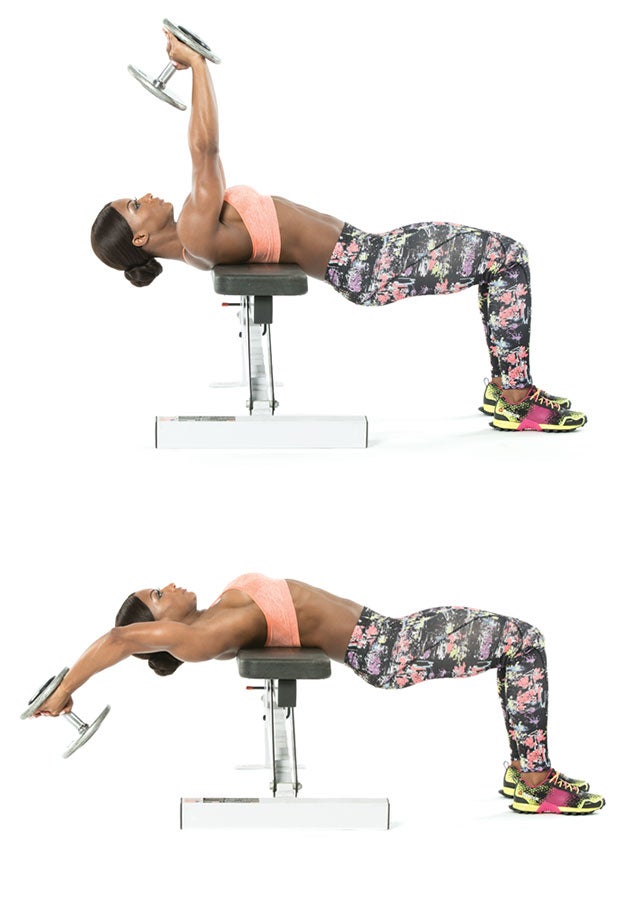 Dumbbell-Bent-Arm-Pullover Dumbell bent-arm pullover superset for total body supergains