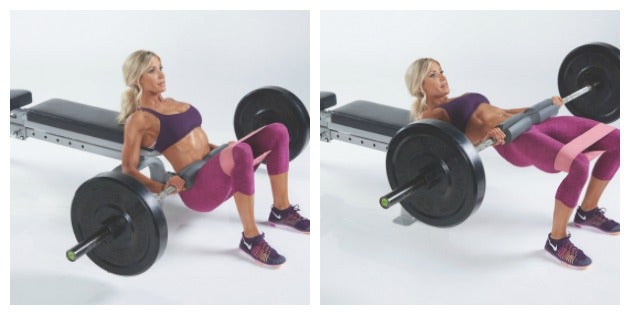 banded barbell hip thrust None