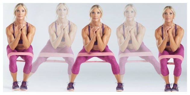 banded side squat walk None