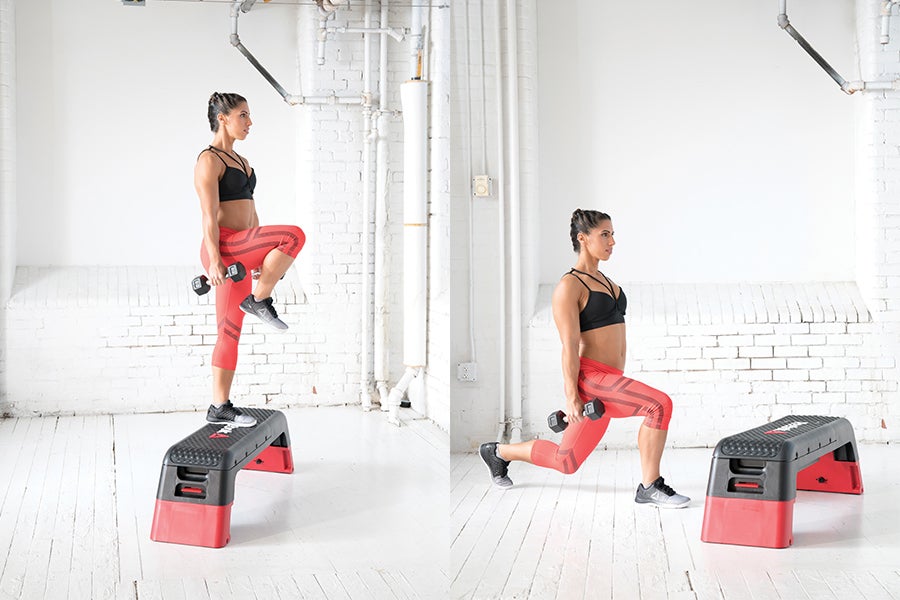 Knee Drive to Reverse Lunge Knee Drive to Reverse Lunge