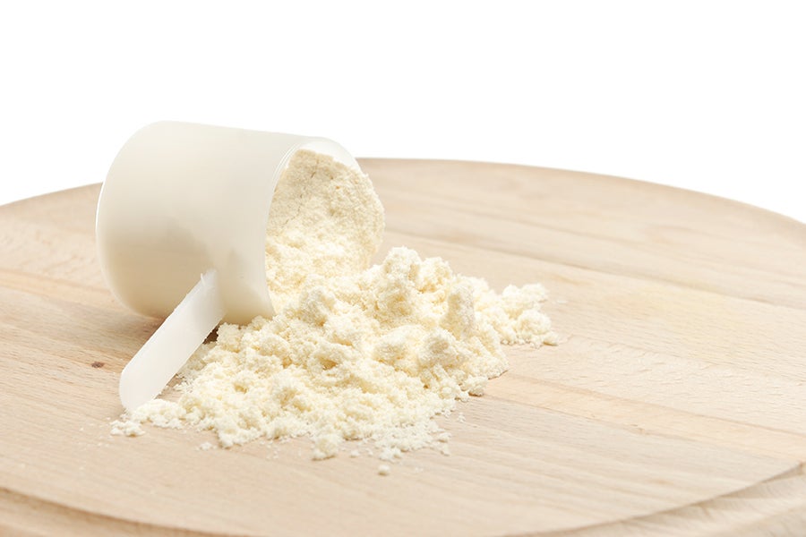 Whey Protein Whey protein on a circular table