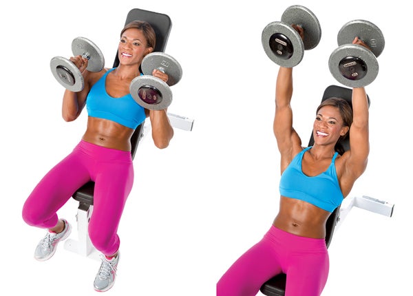 Image placeholder title Incline bench neutral-grip dumbbell press for sexy shoulders in 5 moves