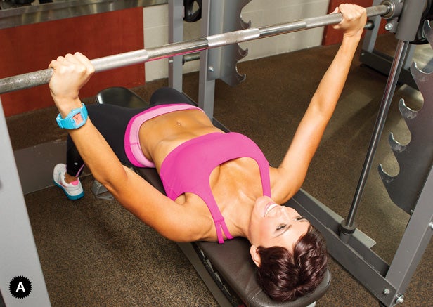 Image placeholder title Smith-machine chest press for upper-body