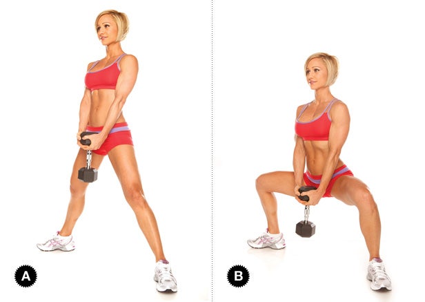 Pile squat for total beach body circuit workout