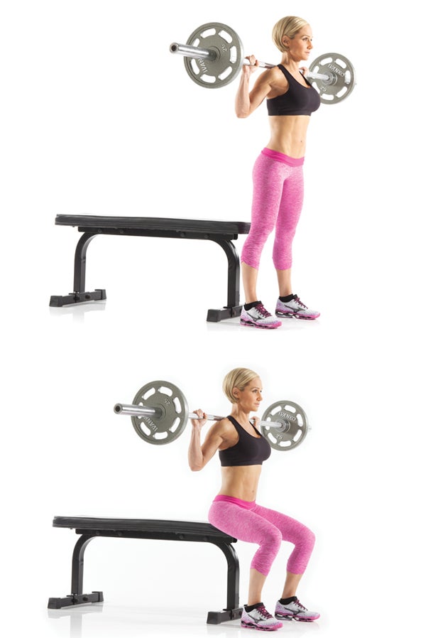 Barbell Bench Squat None