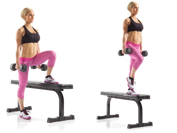 Lateral Bench Step Up None