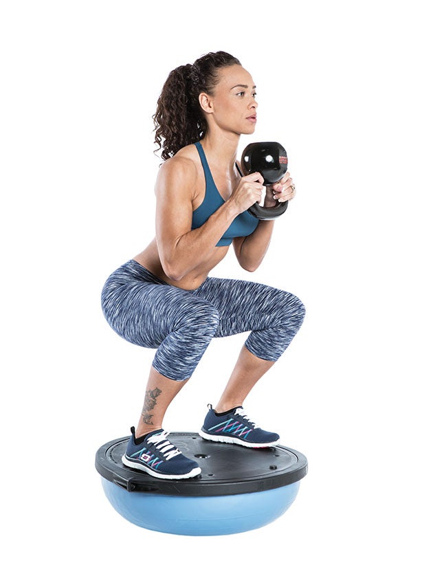 Flipped-Bosu Squat