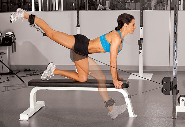 Kneeling-Flat-Bench-Low-Cable-Kickback None