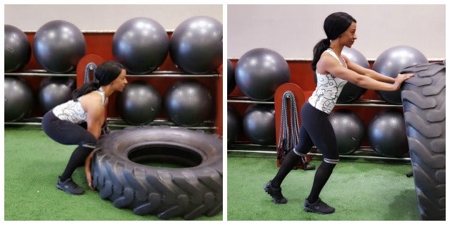 tire flip How to do a tire flip for tire-training total body workout circuit