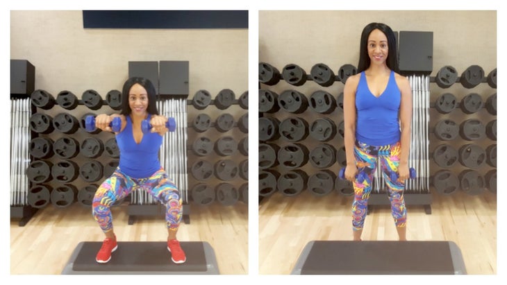 jump squat with front raise None