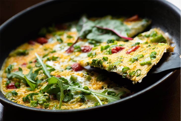 Frittata Asparagus and sun-dried tomato frittata