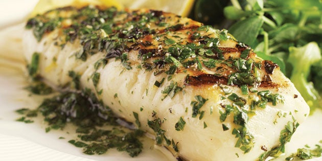 Parchment-Baked-Halibut Baked Halibut with Pesto Recipe