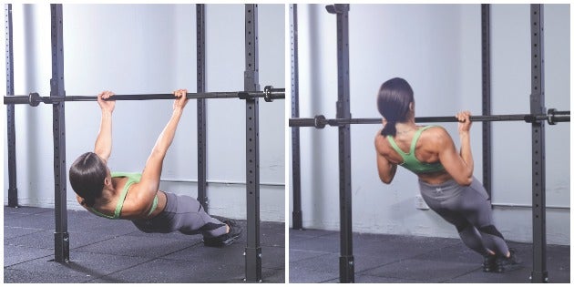 inverted row Inverted row for day 5 of the 8-week total body program