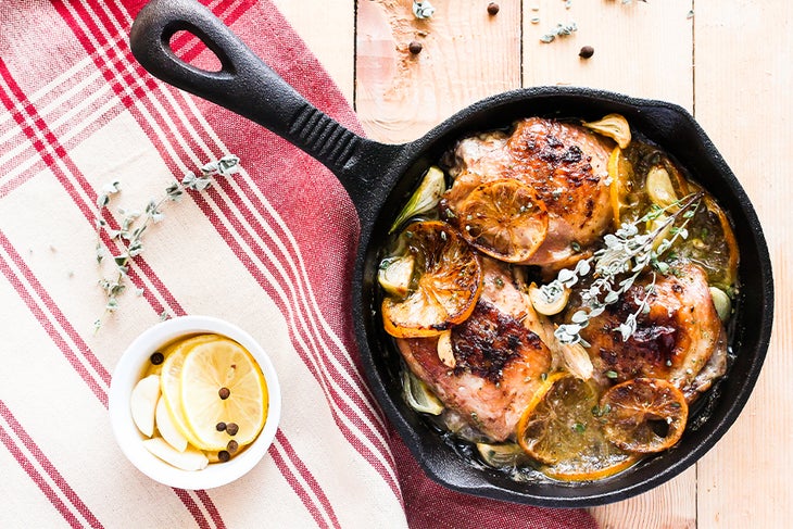 Lemon Chicken Braised Chicken Thighs With Lemon and Capers - Nikki Snow's Meal Plan