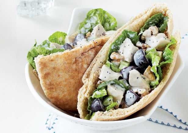 157ChickenSalad Crunchy Chicken Salad Pita Recipe
