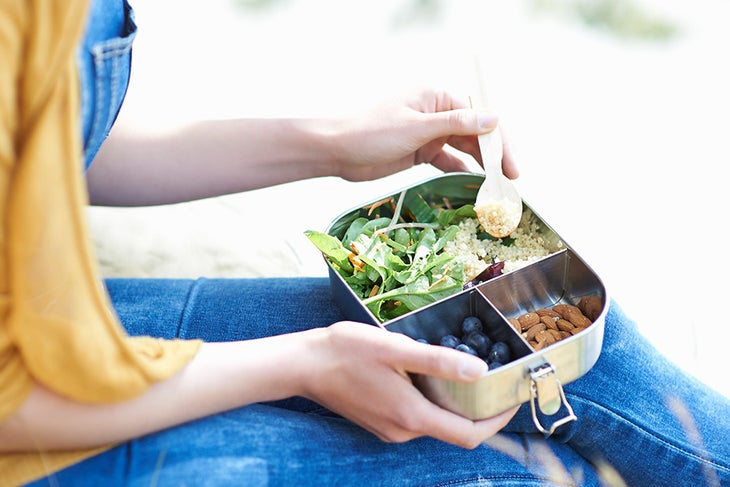 Foods Quinoa Salad and Peanuts Snack