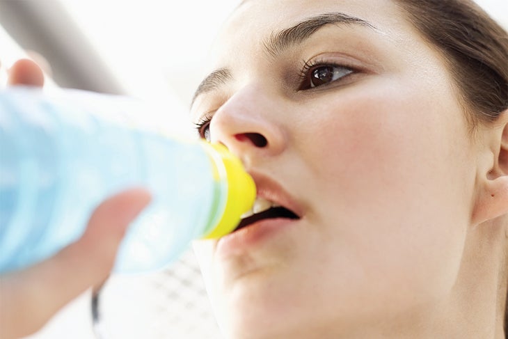 Hydration Woman drinking water from water bottle