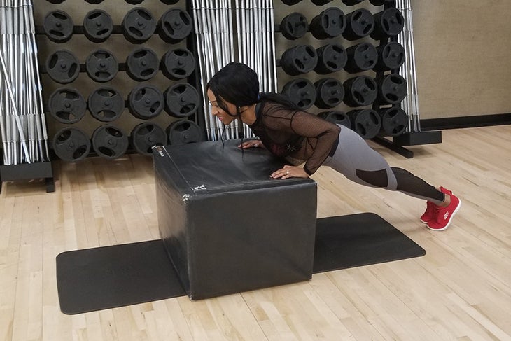 Plyo BOx Pop Push Ups (A) None