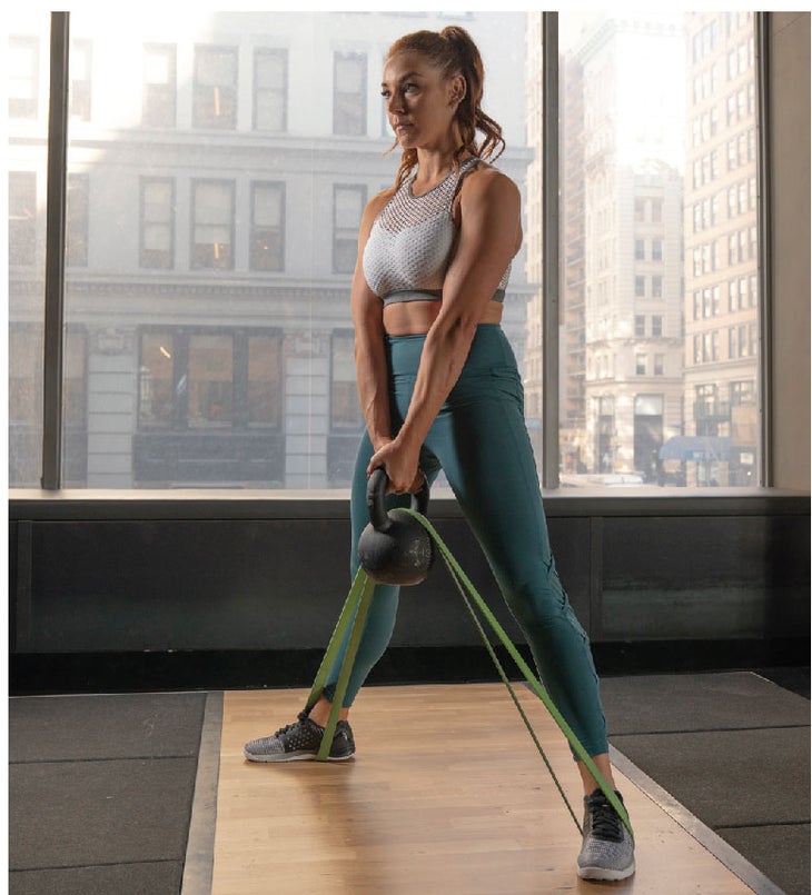 Banded-Kettlebell-SumoDeadlift Resistance Band Banded Kettlebell Sumo Deadlift