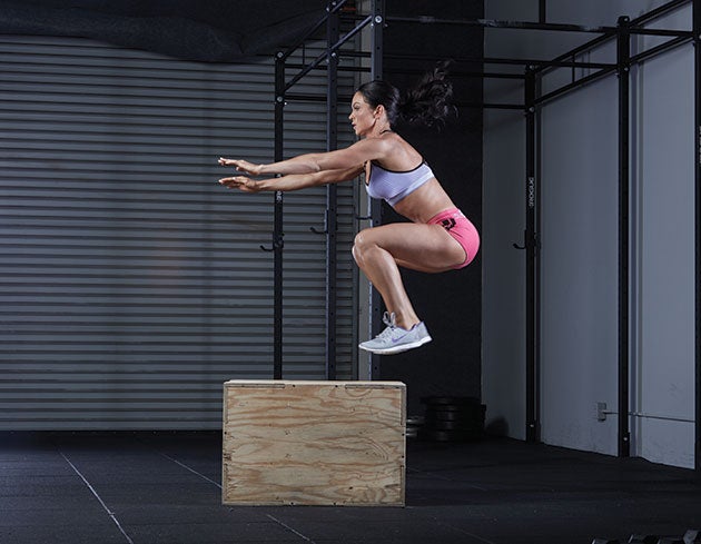 Box-Jump Box jump workout part of total body HIIT ladder workout