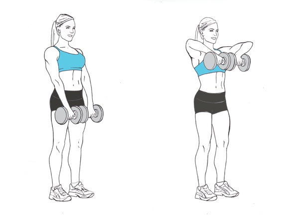Dumbbell-Upright-Row upright row shoulder exercise