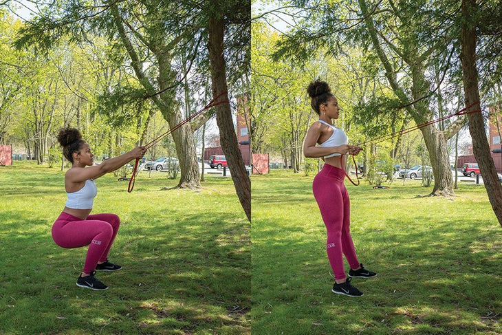 Image 2 Exercise-Band Squat and Row