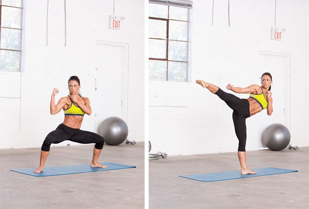 Horse-Stance-To-Side-Kick Horse Stance to Side Kick