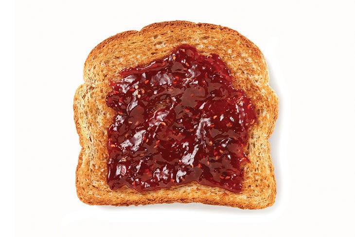 Toast Toast and jam for breakfast