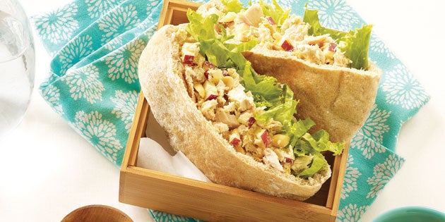 Curried Tuna and Apple Pita