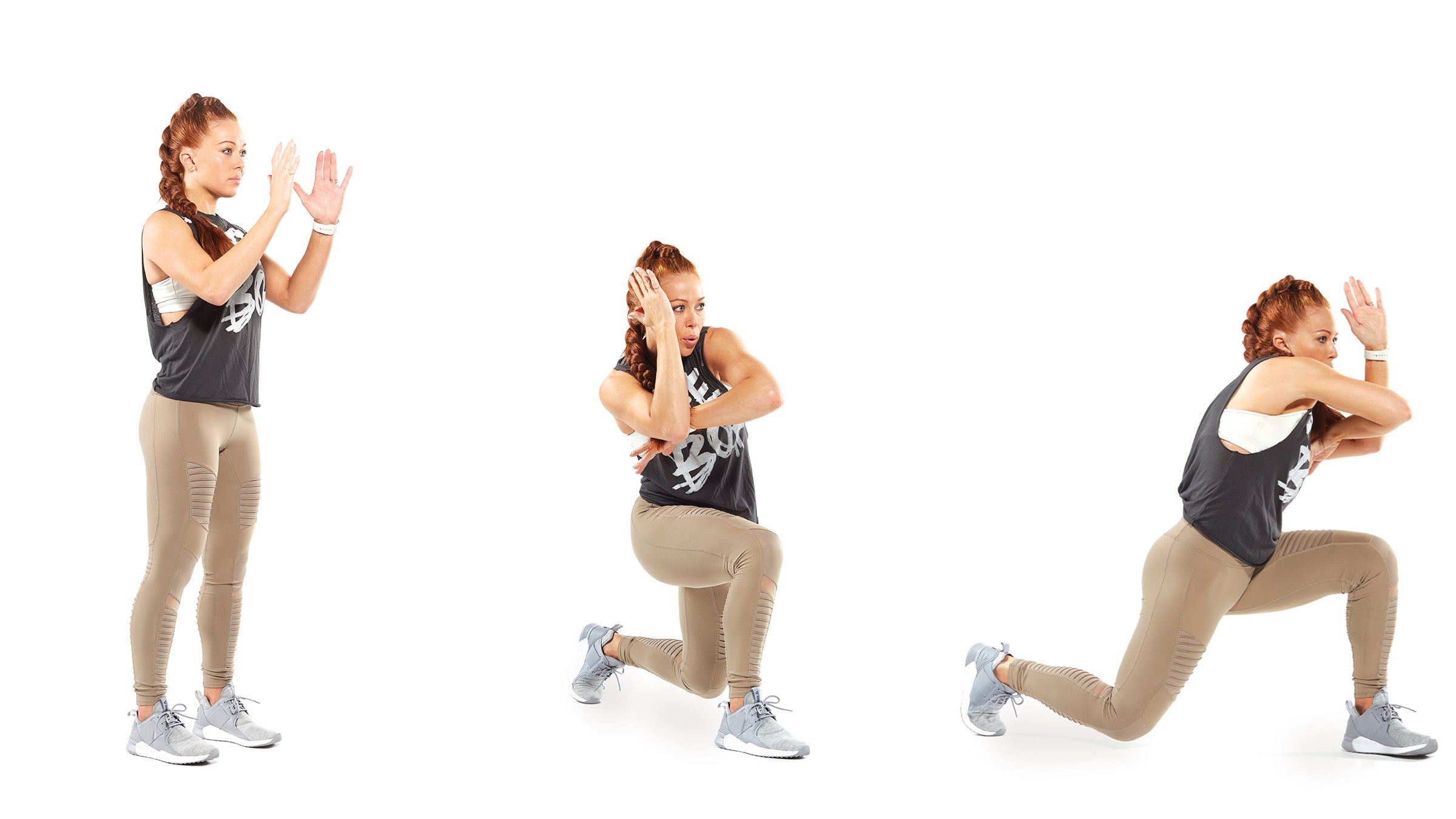 Alrternating Reverse Lunge with Slashing Elbow