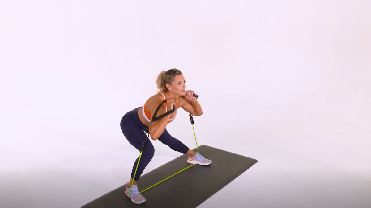 Alternating Lateral Lunge With Resistance Band Oxygen Mag