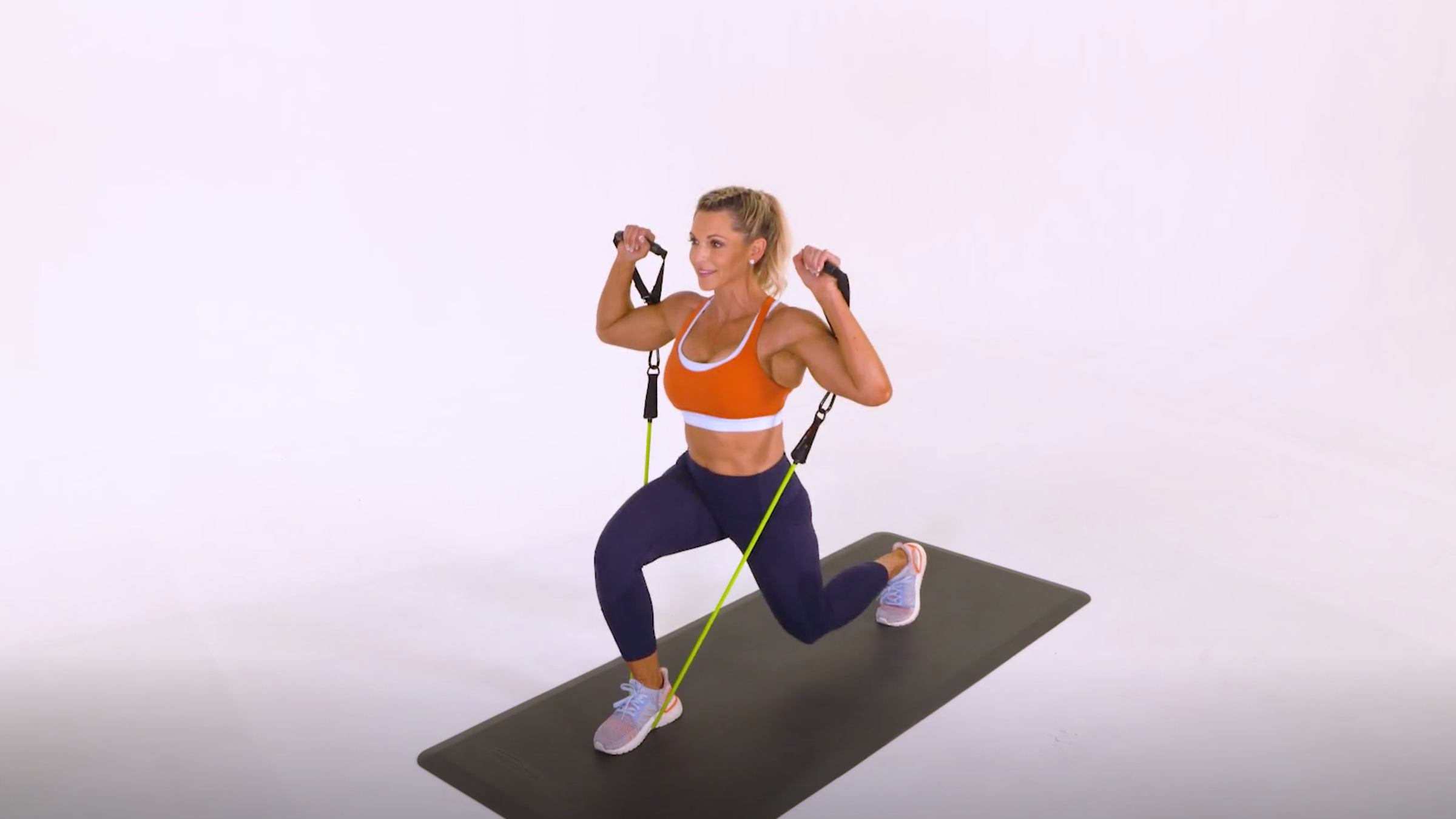 Stationary Lunge With Resistance Band Oxygen Mag