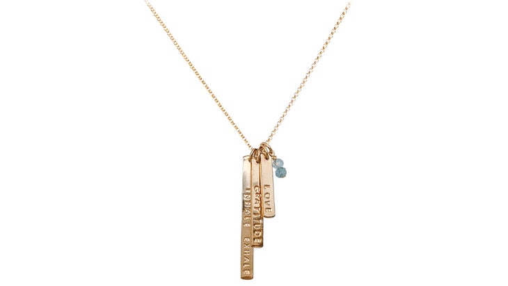 Custom Skinny Mantra Bar Necklace