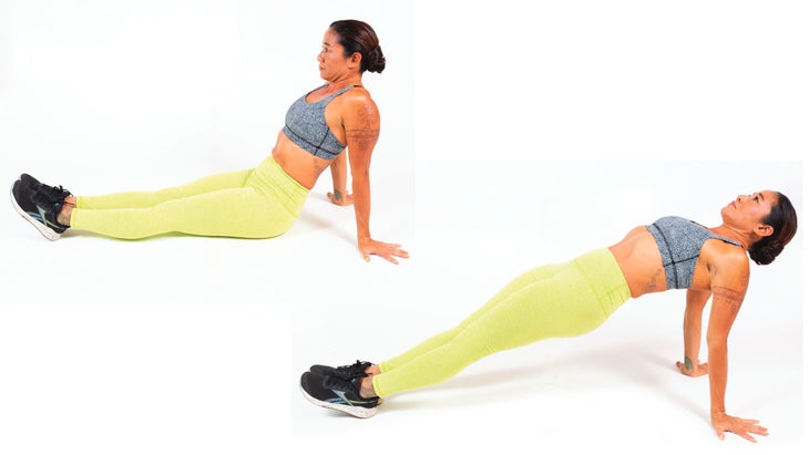 Woman demonstrating Posterior Plank