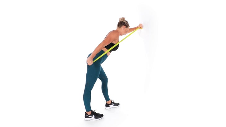 Banded One-Arm Triceps Kickback