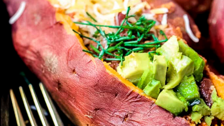 Stuffed Chili Sweet Potatoes