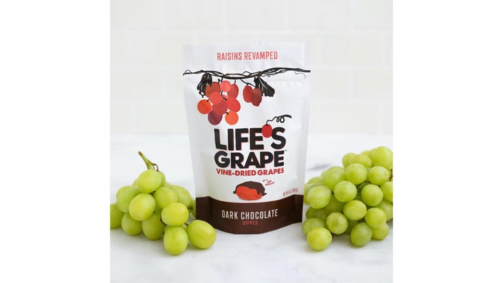 Life's Grape dipped chocolate vine-dried grapes