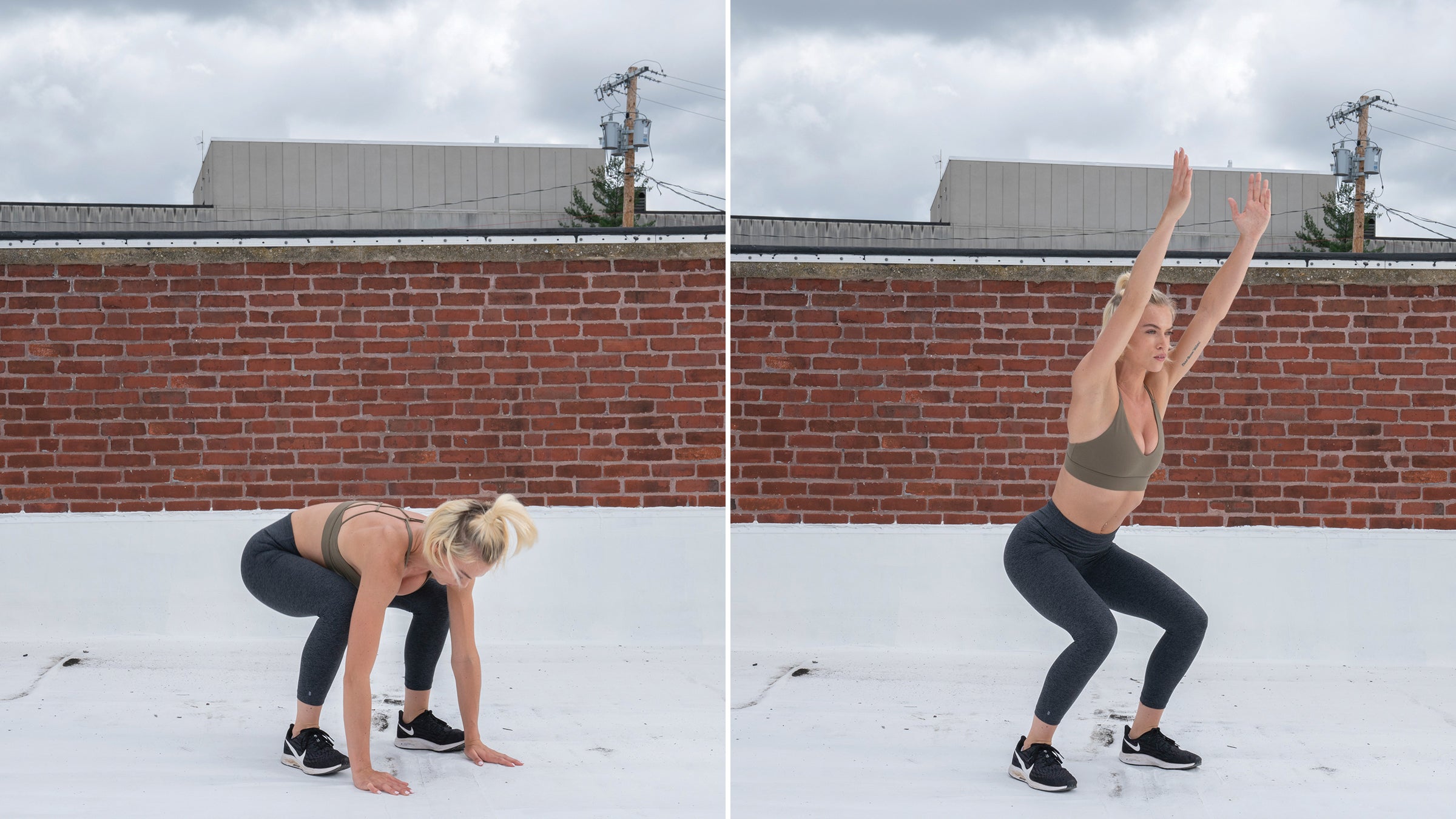Push-Up to Chair Squat